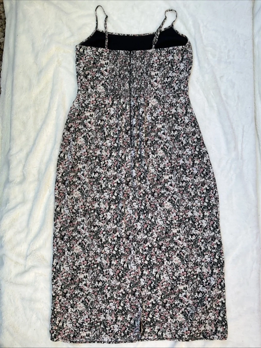 Abercrombie & Fitch Women's Floral Straps Sleeveless Maxi Dress Slit Stretch XLT